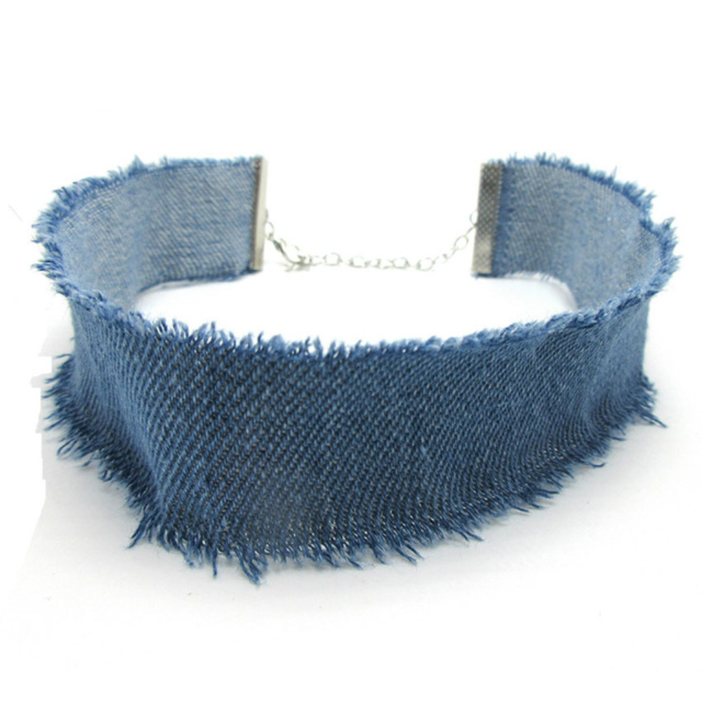 denim choker